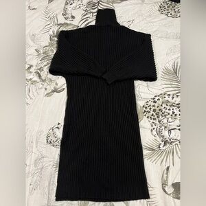 NWOT Super Heavy Knit Turtleneck Poly Blend Sweater Dress